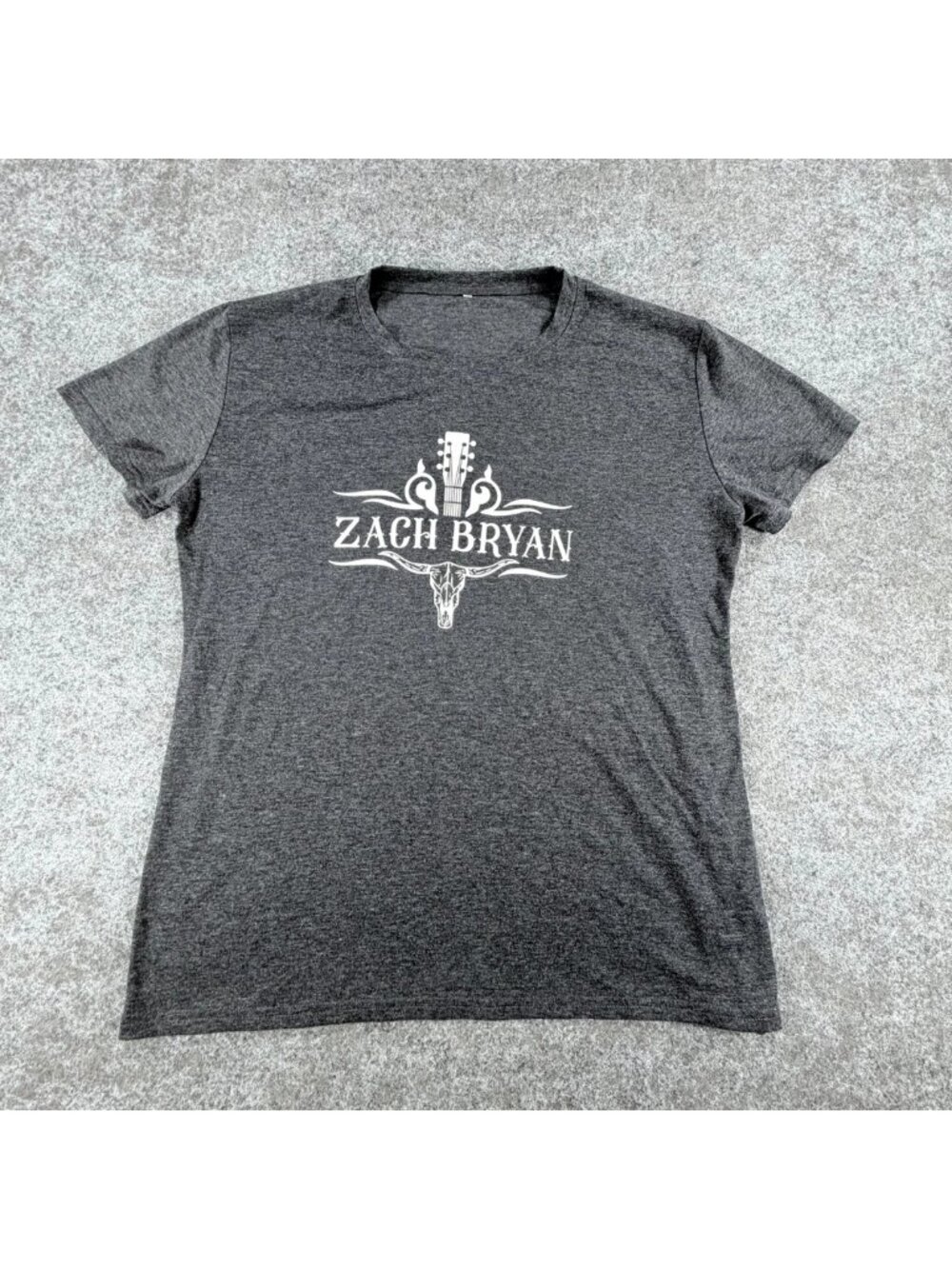 Zach Bryan Fan Graphic T-Shirt Mens 2XL Charcoal Gray American Singer Song Tour